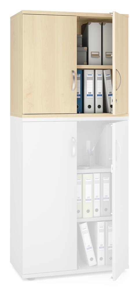 Flügeltüren-Aufsatzschrank Multi M pro | Ahorndekor | 800