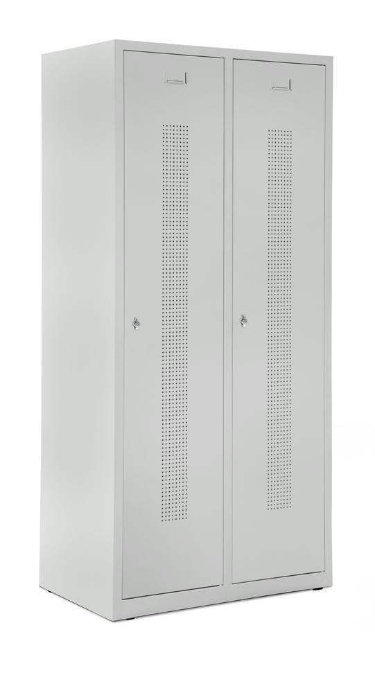 Garderobenspinde SYSTEM SP1 ohne Unterbau | Lichtgrau RAL 7035 | Bodenstehend | 400 | Drehriegelverschluss