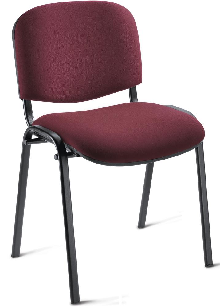 Besucherstuhl ISO | Bordeaux | Schwarz