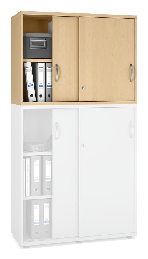 Schiebetüren-Aufsatzschrank MULTI M pro | Buchedekor | 1000