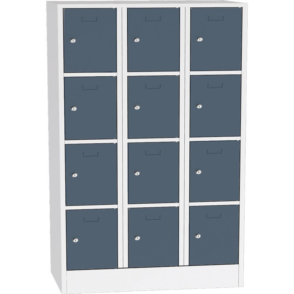 Schließfach-Stahlschrank SYSTEM SP1 COLOR | Blaugrau RAL 7031 | 400 | Zylinderschloss