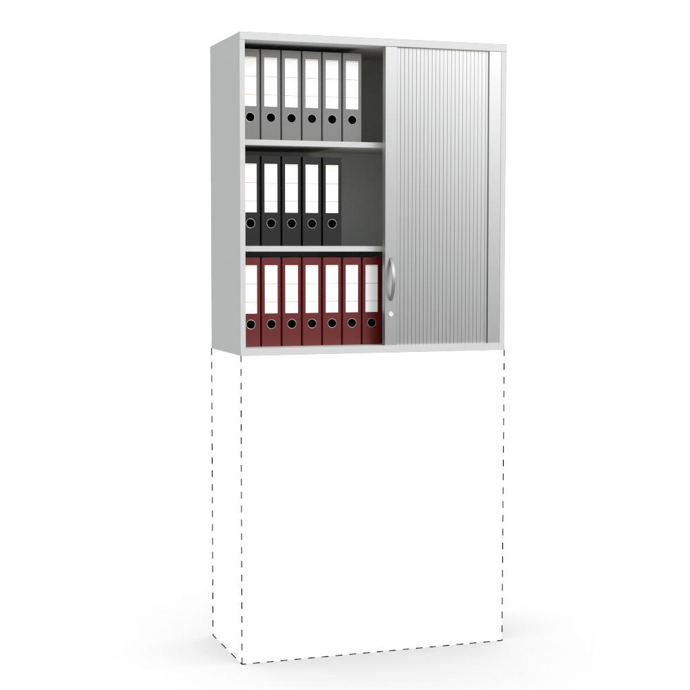 Rollladen-Aufsatzschrank MULTI M pro | Lichtgrau | 1000