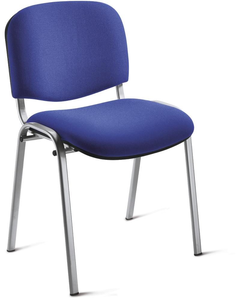 Besucherstuhl ISO | Blau | Alusilber