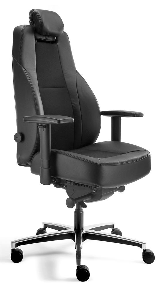 XXL Drehstuhl COMMANDER XXL PRO | Leder/Stoff