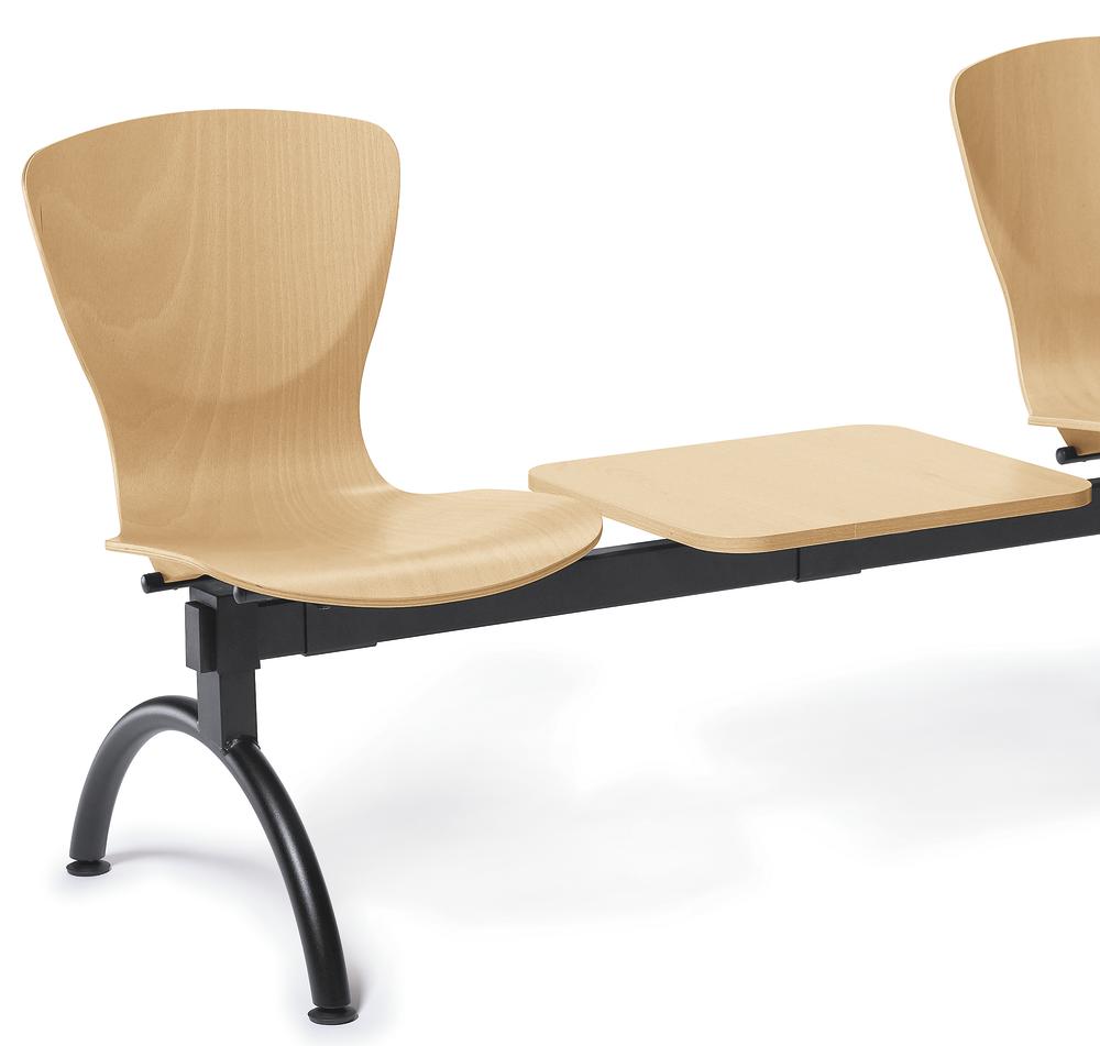 Besucherbank Tibo | 2-Sitzer mit Tisch | Schwarz