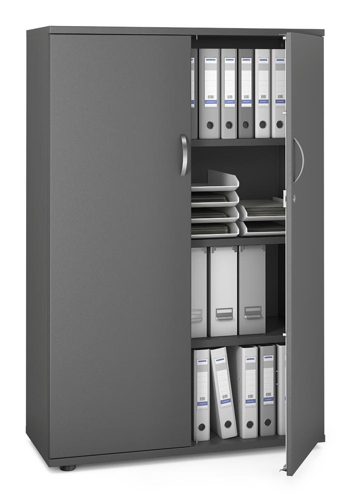 Flügeltürenschrank MULTI M pro | Anthrazit | 1000 | Türanschlag Mitte | 1500 mm (4 OH)