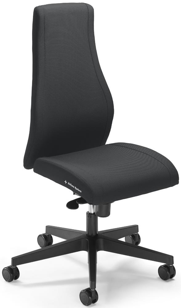 Bürodrehstuhl AirSIT DV ohne Armlehnen | Schwarz