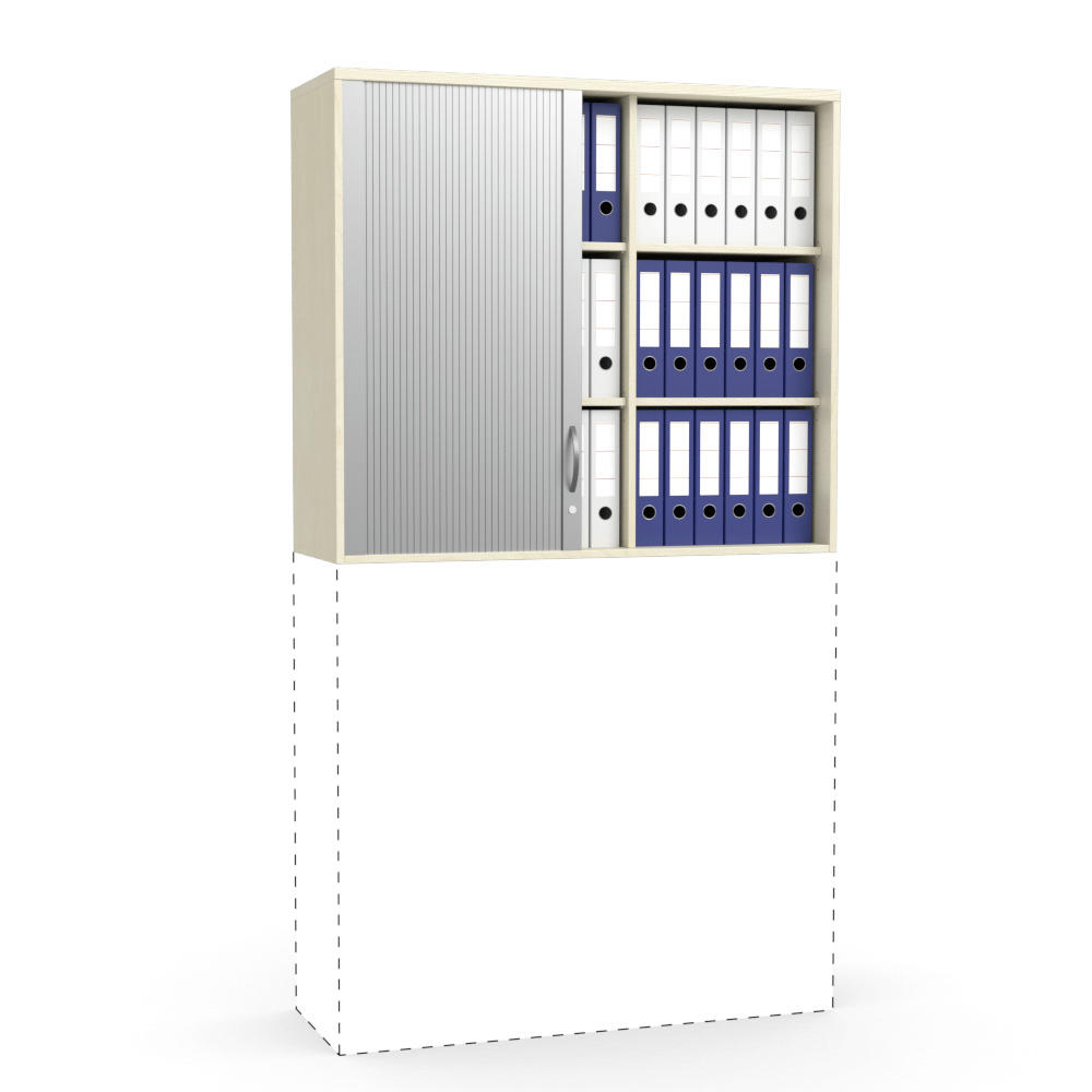 Rollladen-Aufsatzschrank MULTI M | Ahorndekor | 1055 mm (3 OH)
