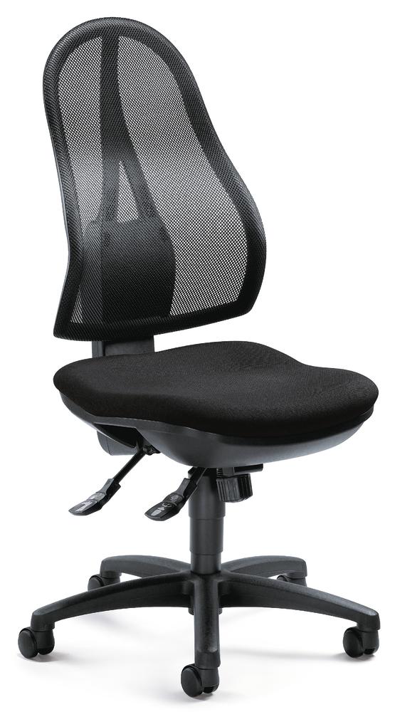 Bürodrehstuhl COMFORT NET ohne Armlehnen | Schwarz/Schwarz | Schwarz | ohne Armlehnen (optional) | Permanentkontakt-Mechanik