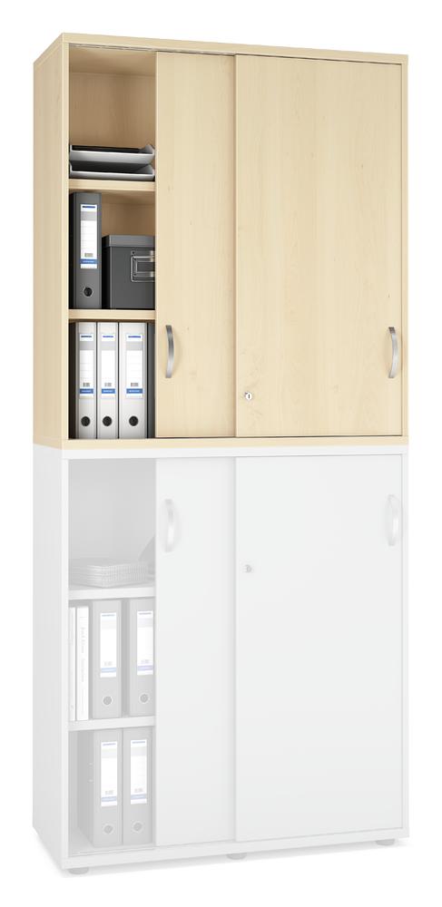 Schiebetüren-Aufsatzschrank MULTI M pro | Ahorndekor | 1000