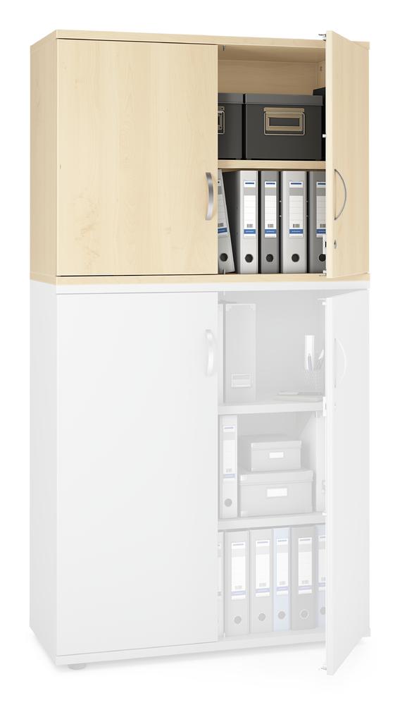 Flügeltüren-Aufsatzschrank Multi M pro | Ahorndekor | 1000