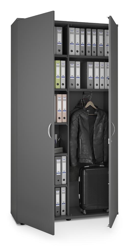 Garderobenschrank MULTI M pro | Anthrazit | 1200 | 2250 mm (6 OH)