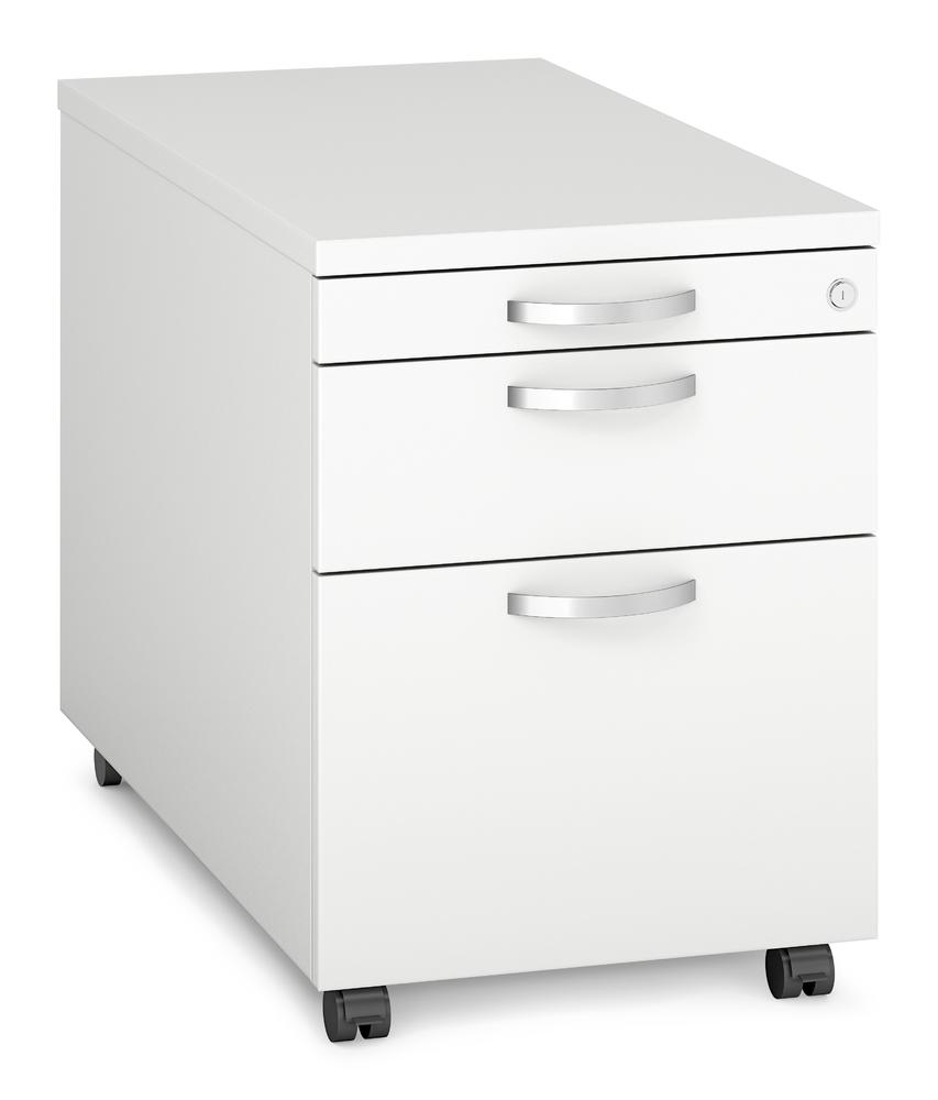 Rollcontainer MULTI M pro | Weiß | 800 | 1 + 1 Schübe + 1 Hängeregistratur