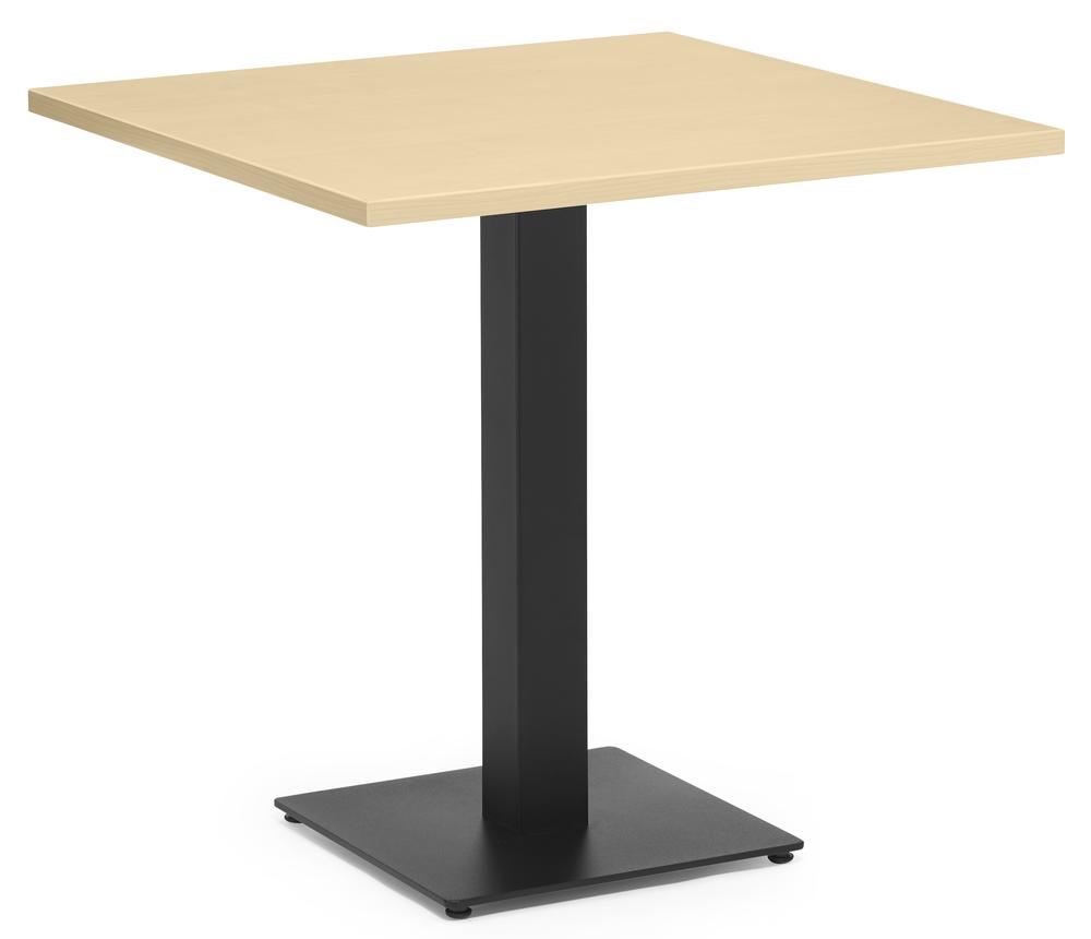 Cafeteria Tischsystem PARMA eckig | Ahorndekor | 755 | Schwarz