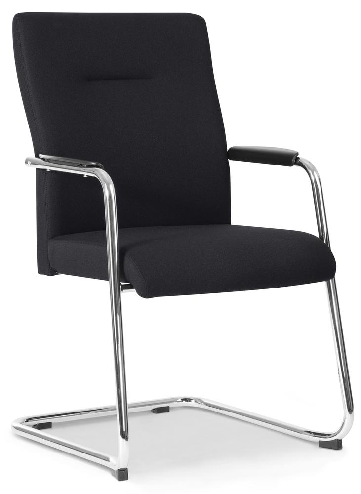 XXL Besucherstuhl DV BIG PLUS FS 200 mit Armlehnen | Schwarz