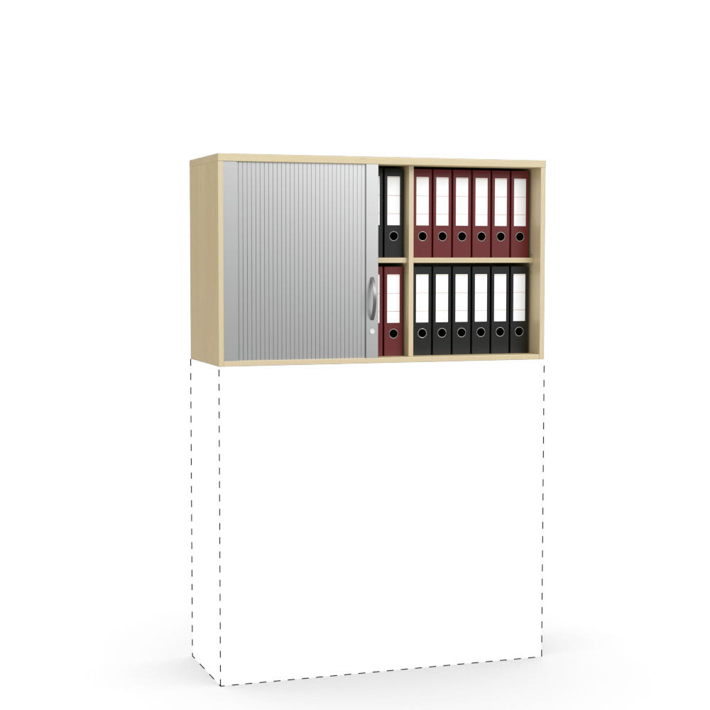 Rollladen-Aufsatzschrank MULTI M | Buchedekor | 710 mm (2 OH)