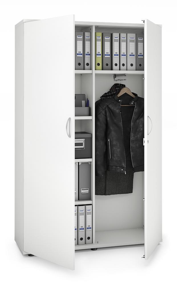 Garderobenschrank MULTI M pro | Weiß | 1200
