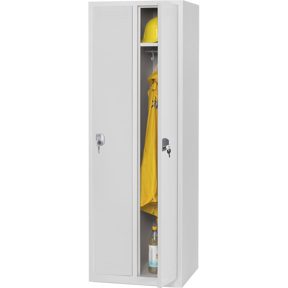 Garderoben-Stahlspind SP PROFI SYSTEM | Lichtgrau RAL 7035 | Bodenstehend | 300 | Zylinderschloss