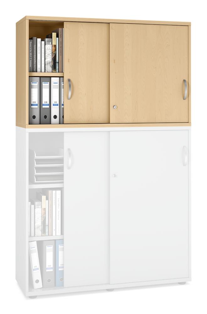 Schiebetüren-Aufsatzschrank MULTI M pro | Buchedekor | 1200