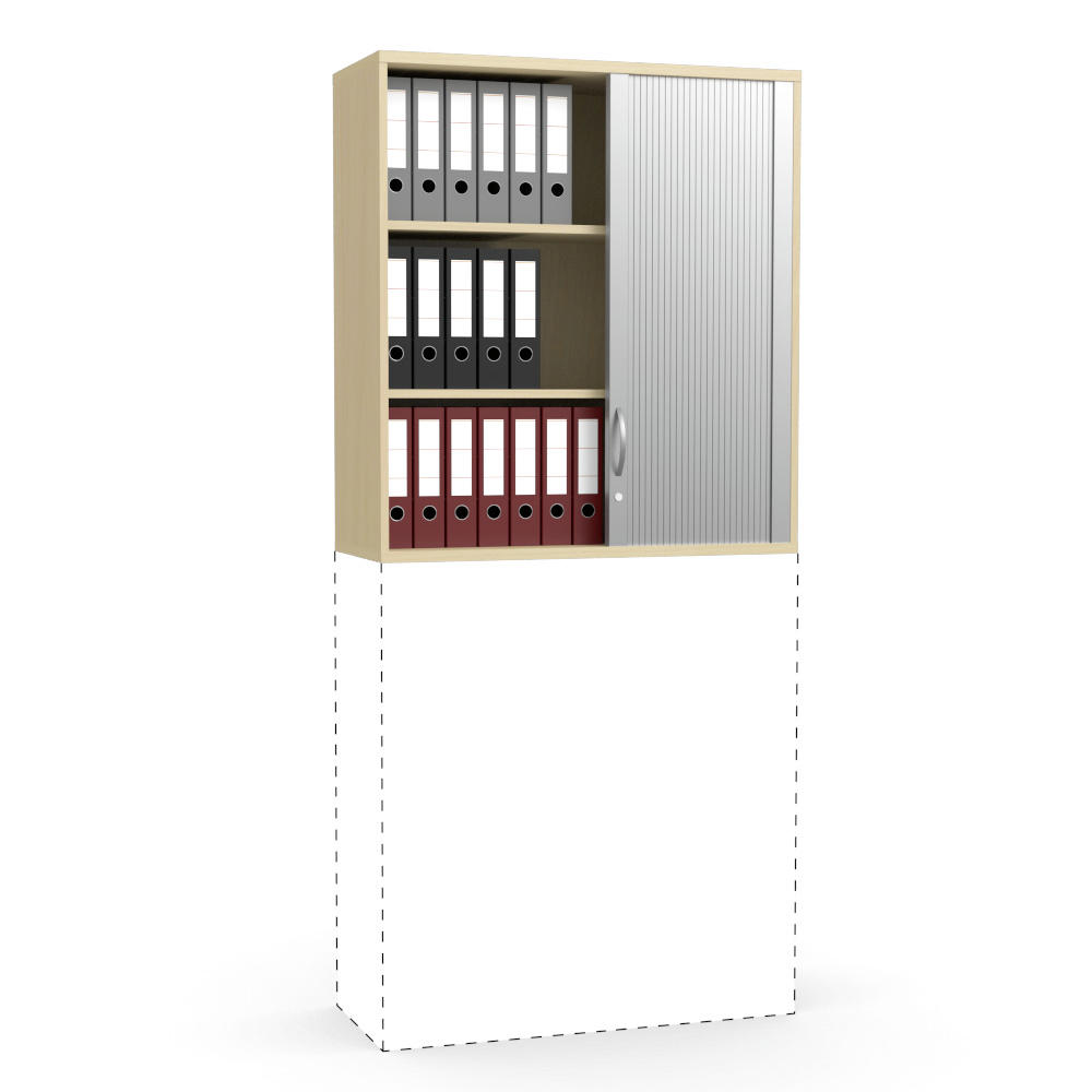 Rollladen-Aufsatzschrank MULTI M pro | Buchedekor | 1000