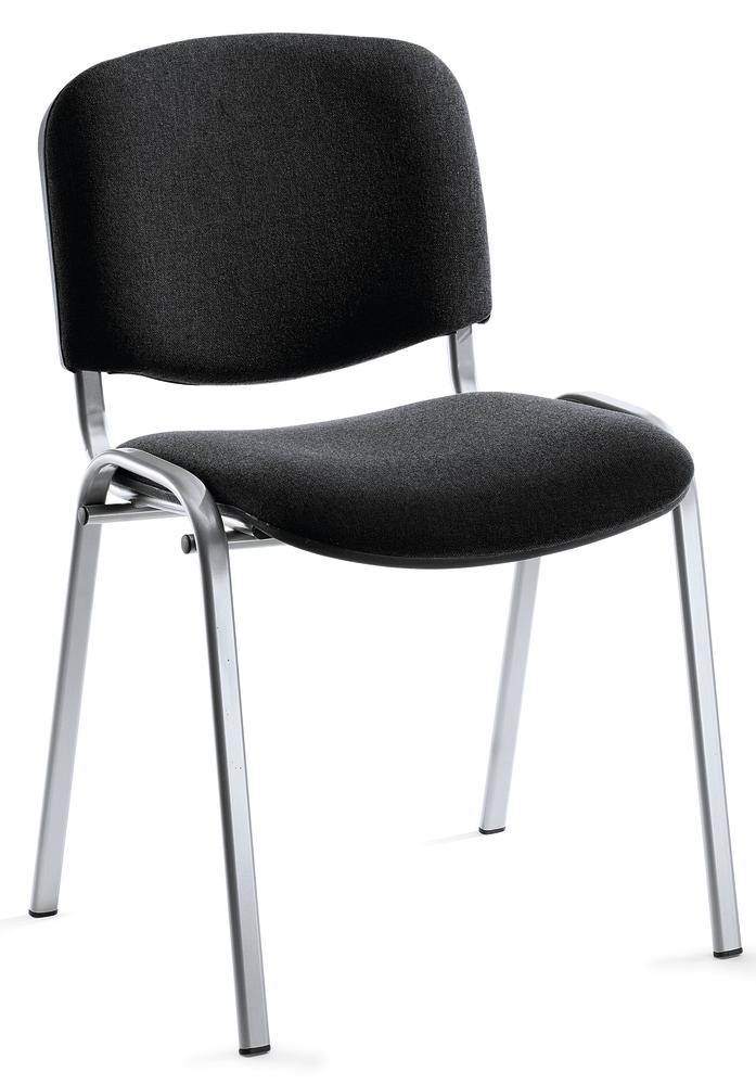 Besucherstuhl ISO | Schwarz | Alusilber