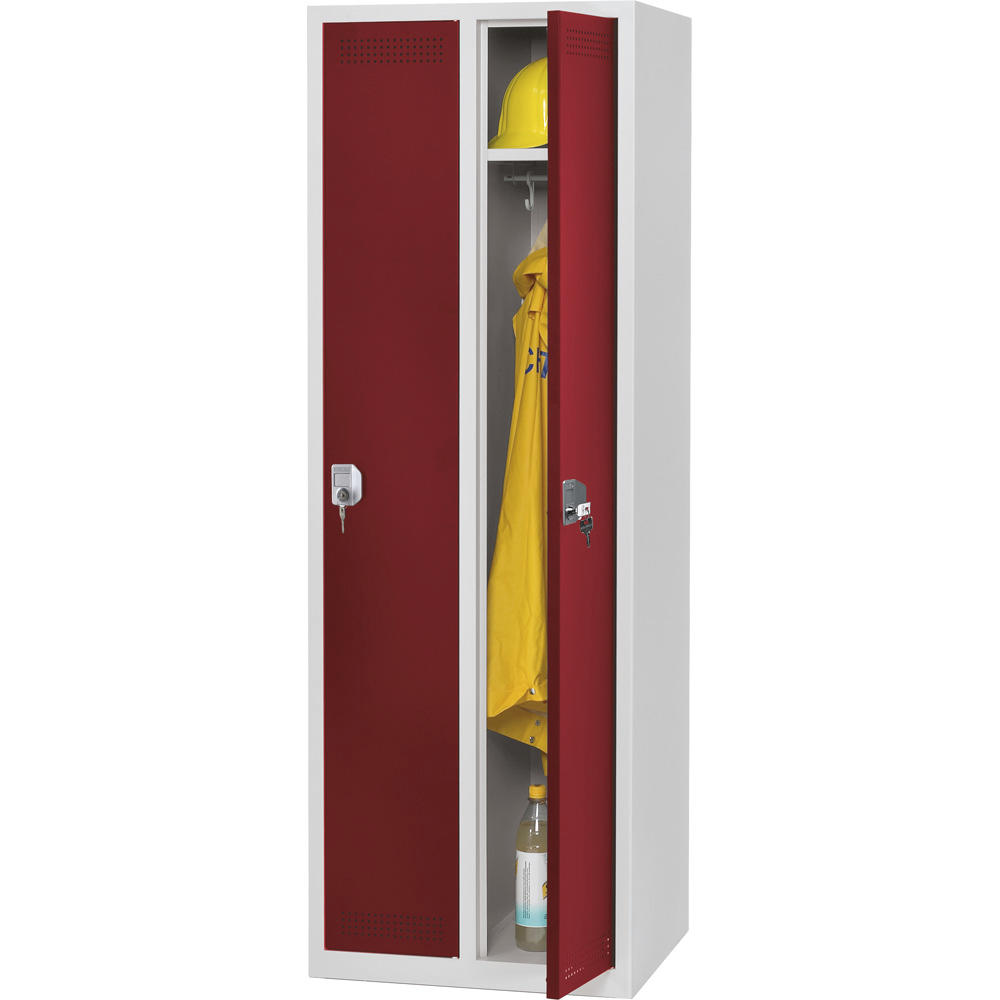 Garderoben-Stahlspind SP PROFI SYSTEM | Rubinrot RAL 3003 | Bodenstehend | 300 | Zylinderschloss