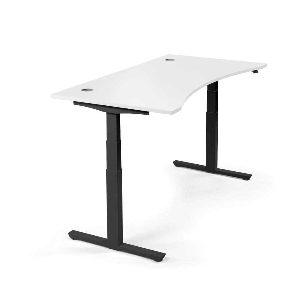Sitz-/ Stehschreibtisch Cockpit MULTI M pro | Weiß | 1800 | Schwarz