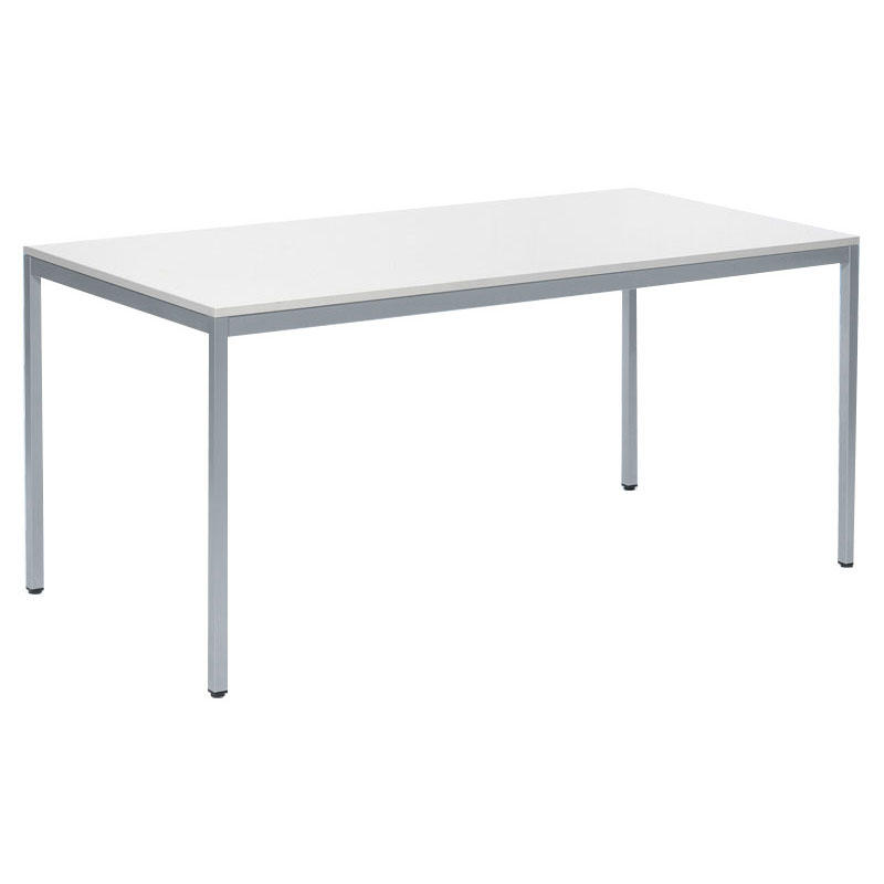 Besprechungstisch DESKIN LINE | Weiß | 2000 | 800 | Alusilber RAL 9006 | Rechteck