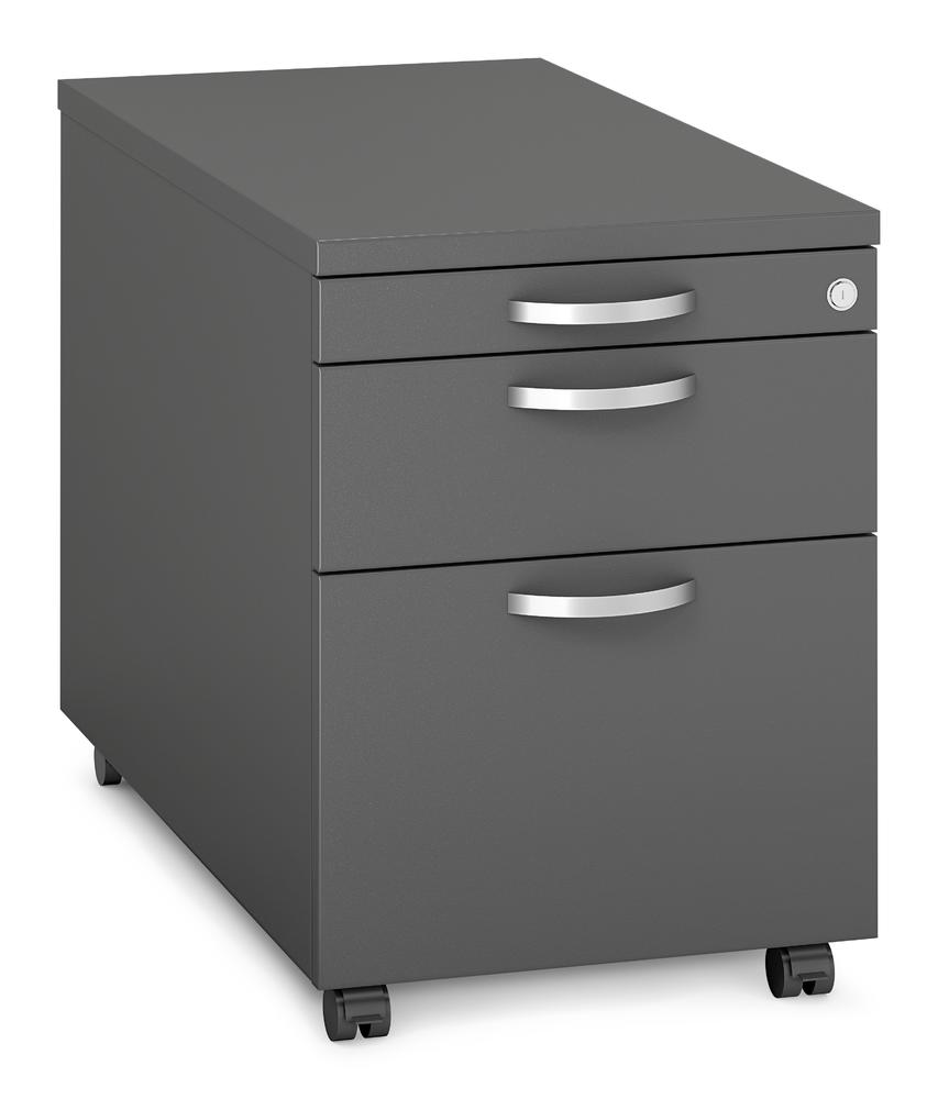 Rollcontainer MULTI M pro | Anthrazit | 800 | 1 + 1 Schübe + 1 Hängeregistratur