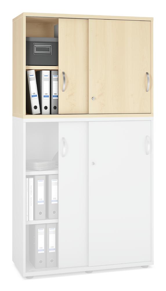 Schiebetüren-Aufsatzschrank MULTI M pro | Ahorndekor | 1000
