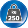 Belastbar bis 250 kg Belastbar bis 250 kg