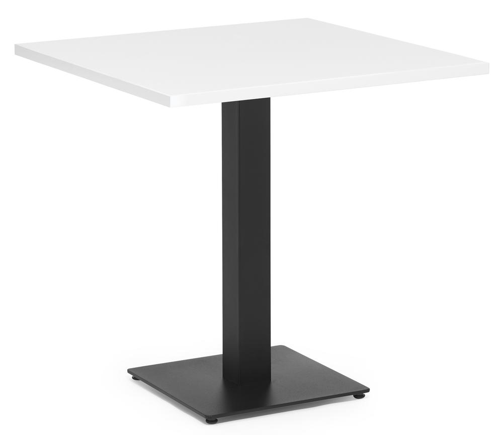 Cafeteria Tischsystem PARMA eckig | Weiß | 755 | Schwarz
