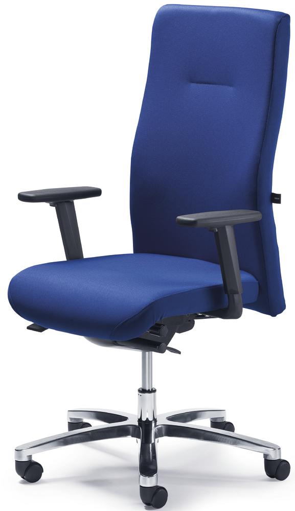 XXL-Drehstuhl BIG STAR 30 mit Armlehnen | Blau | hohe Rückenlehne 800 mm