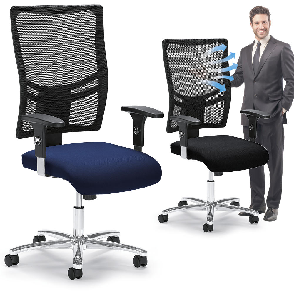 Bürodrehstuhl COMFORT R NET BIG DELUXE mit Armlehnen