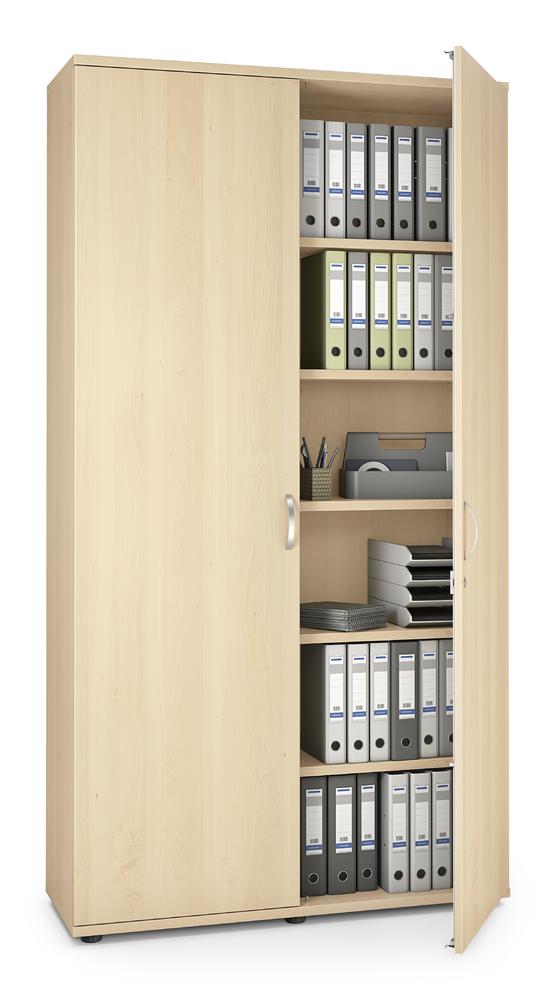 Flügeltürenschrank MULTI M pro | Ahorndekor | 1200 | Türanschlag Mitte