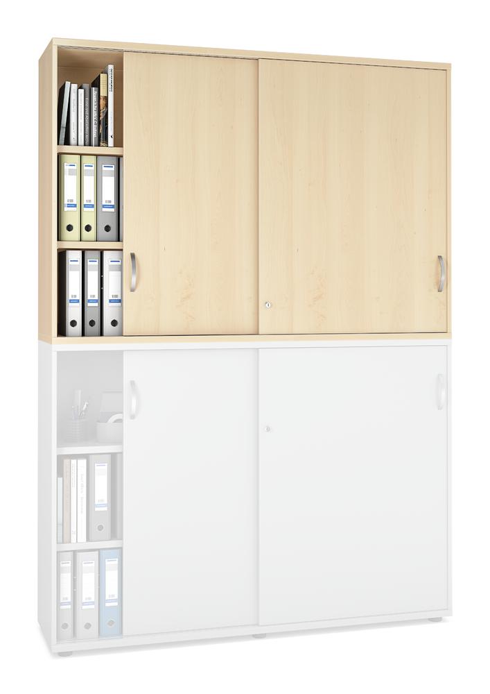 Schiebetüren-Aufsatzschrank MULTI M pro | Ahorndekor | 1600