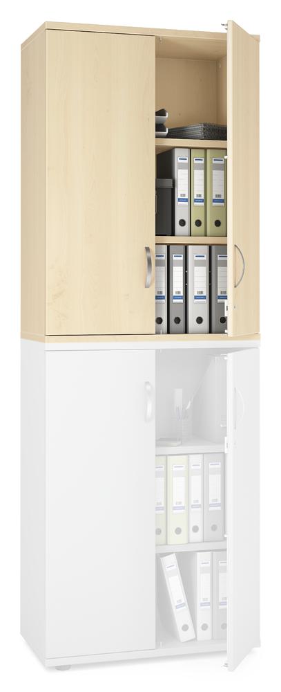 Flügeltüren-Aufsatzschrank MULTI M pro | Ahorndekor | 800