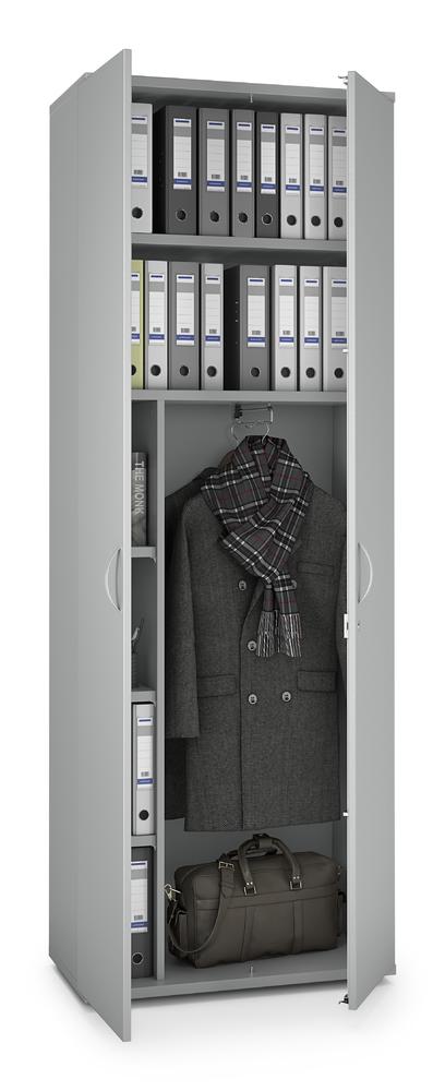 Garderobenschrank MULTI M pro | Lichtgrau | 800