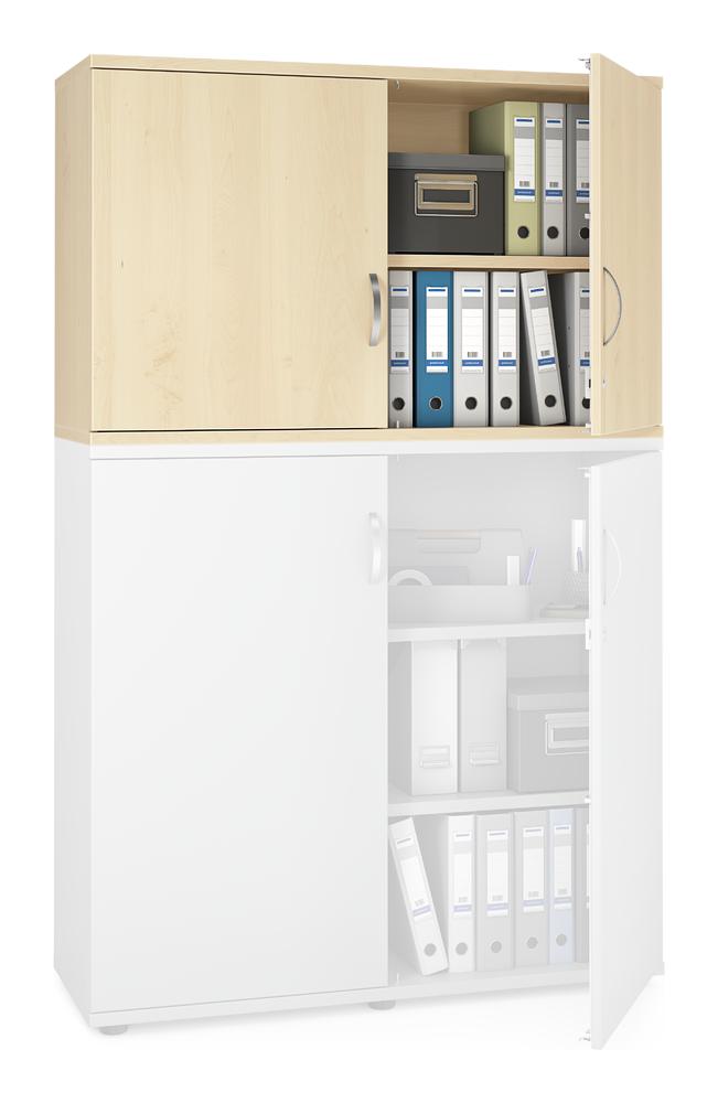 Flügeltüren-Aufsatzschrank MULTI M pro | Ahorndekor | 1200