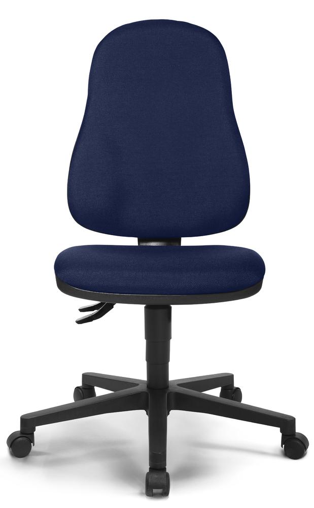 Bürostuhl COMFORT P | Blau | Schwarz | ohne Armlehnen (optional)