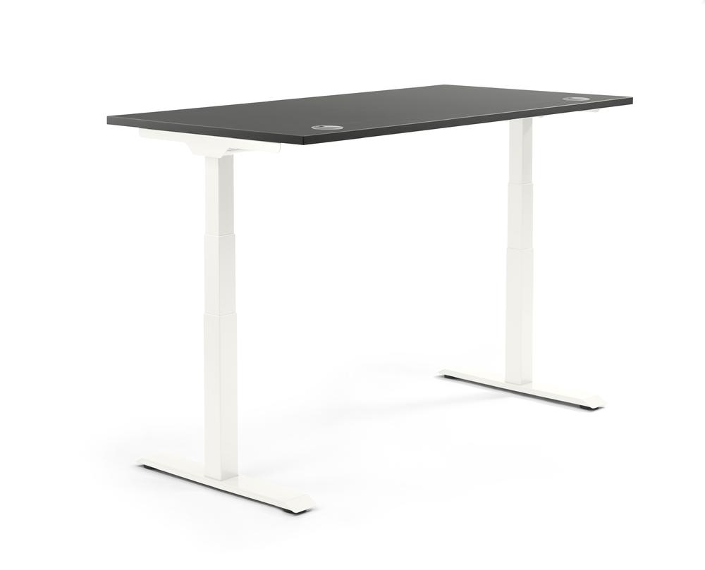 Höhenverstellbarer Schreibtisch FLEX MODUL | Anthrazit | 1200 | Weiß