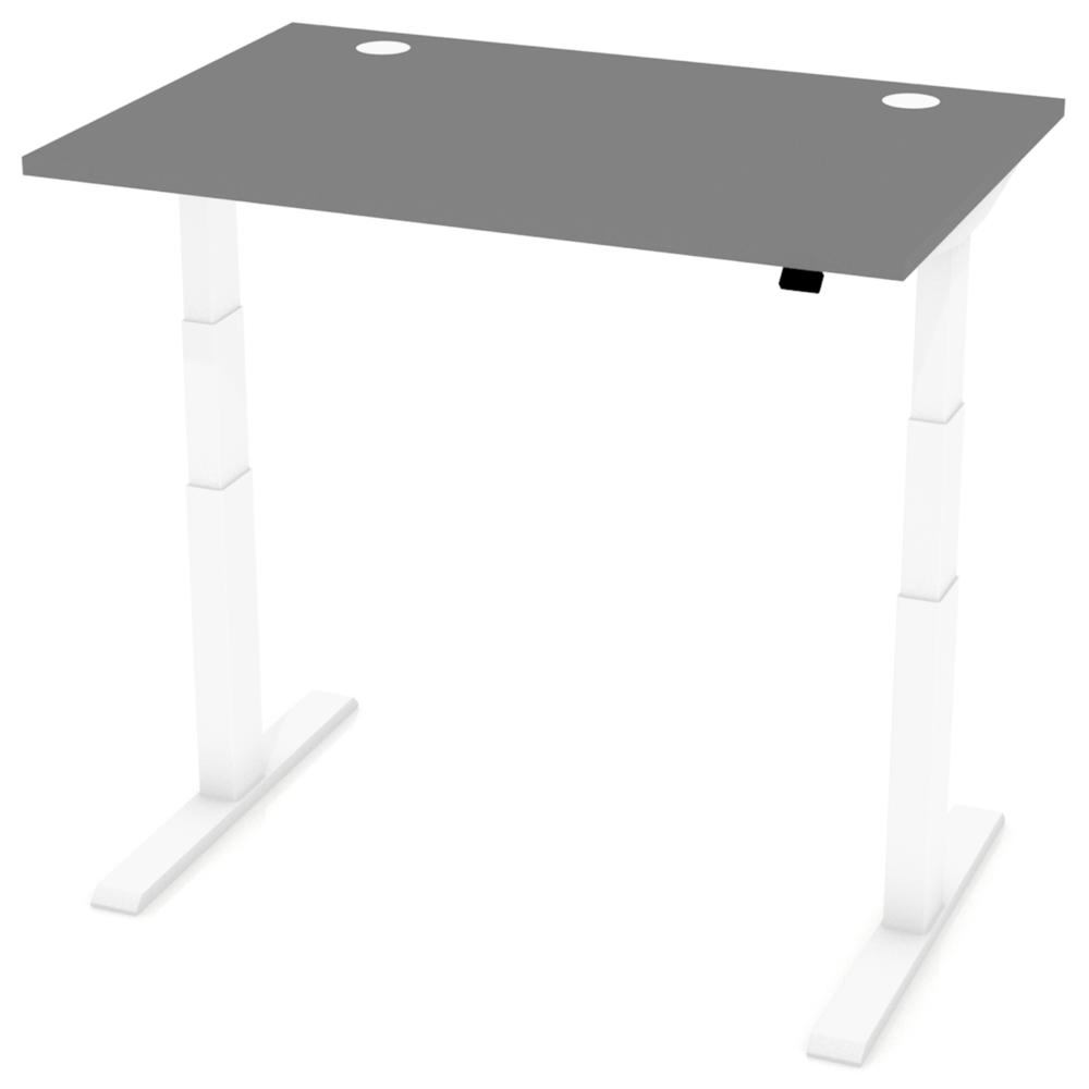 Höhenverstellbarer Schreibtisch Comfort EVO | Anthrazit | 1200 | Weiß