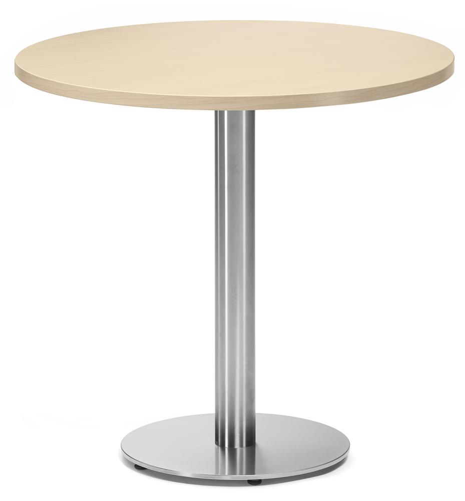 Cafeteria Tischsystem PARMA rund | Ahorndekor | 755 | Poliert