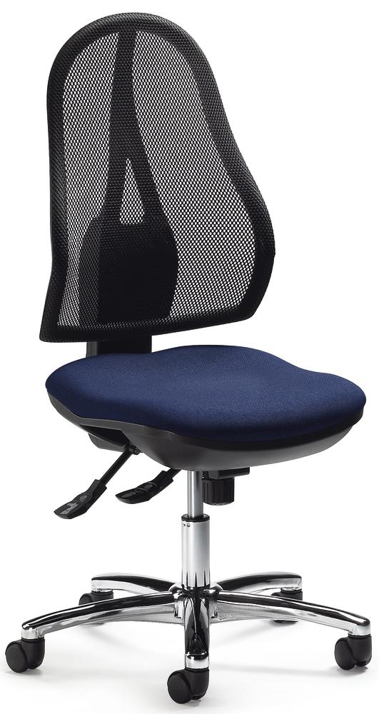 Bürodrehstuhl COMFORT NET DELUXE ohne Armlehnen | Schwarz/Dunkelblau | ohne Armlehnen (optional)