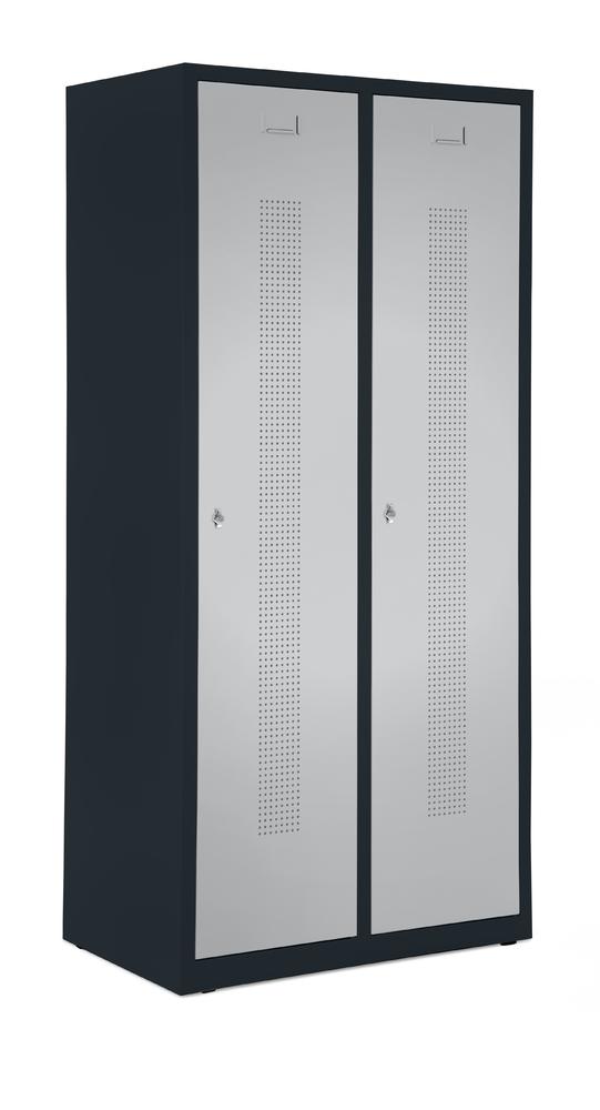 Garderobenspinde ohne Unterbau | Alusilber RAL 9006 | Bodenstehend | 300 | Drehriegelverschluss