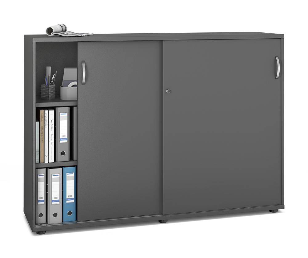 Schiebetürenschrank MULTI M pro | Anthrazit | 1600 | 1140 mm (3 OH)