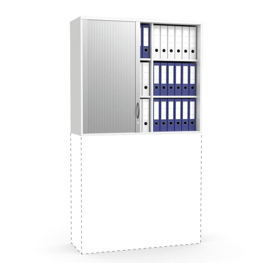 Rollladen-Aufsatzschrank MULTI M | Weiß | 1055 mm (3 OH)