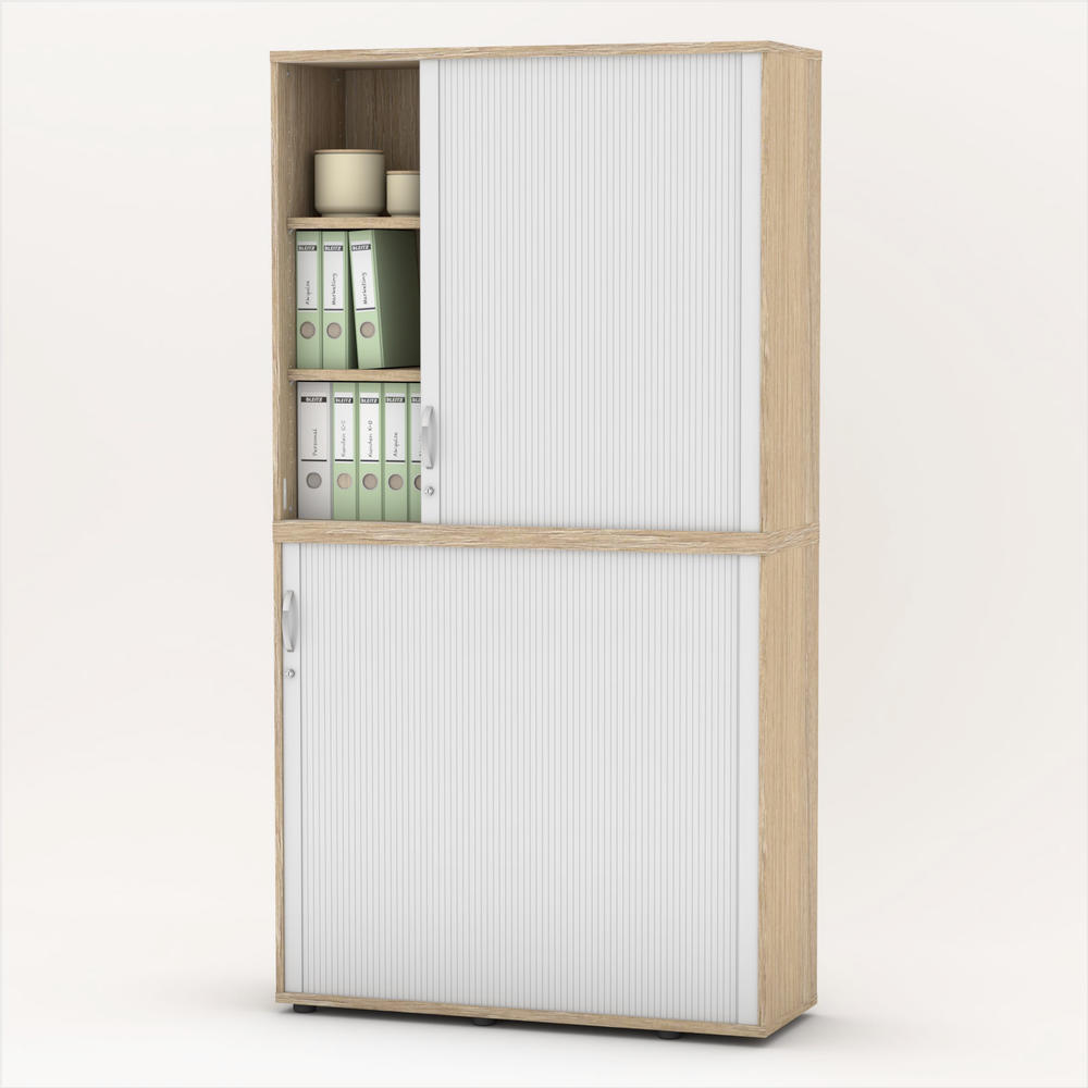 Rollladen-Aufsatzschrank MULTI M pro | Eiche hell | 1200 | 1140 mm (3 OH)