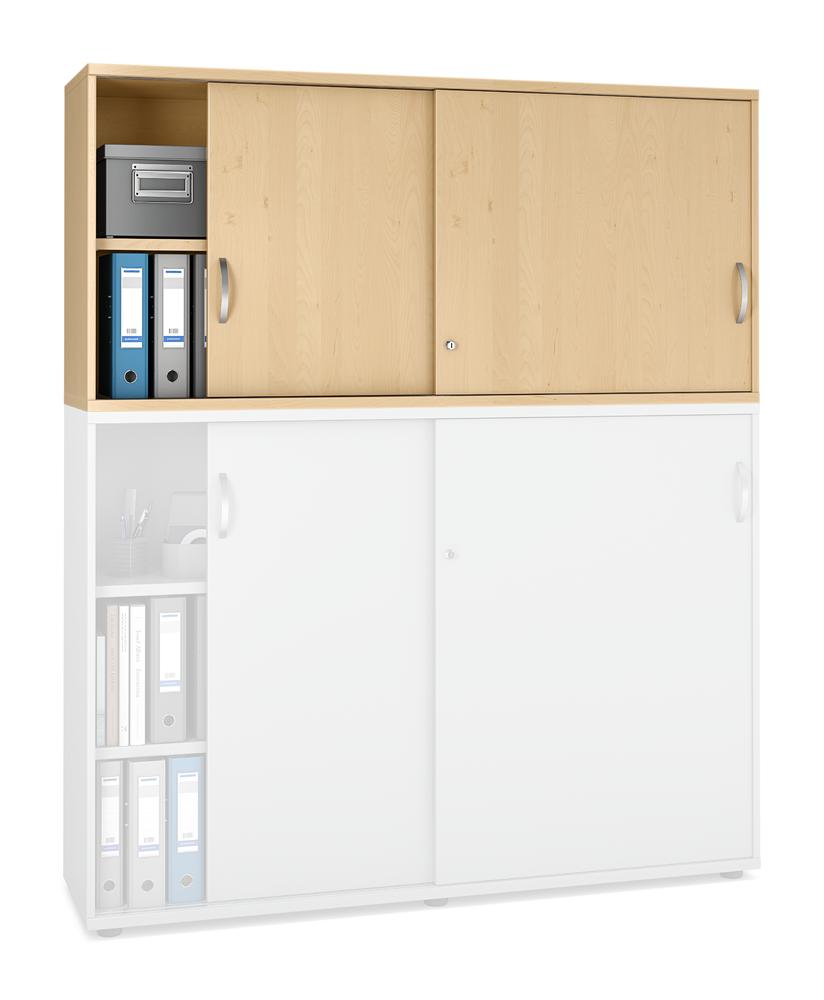 Schiebetüren-Aufsatzschrank MULTI M pro | Buchedekor | 1600