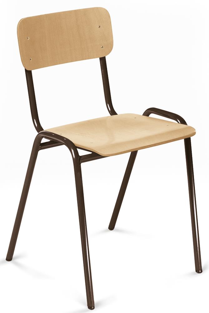 Stapelstuhl Holz NORWIN | Sepiabraun RAL 8014
